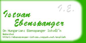 istvan ebenspanger business card